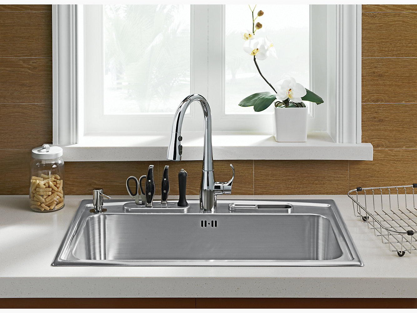 self rimming sink for laminate countertops in kitchen